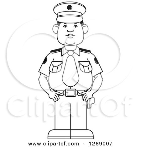 Police Uniform Clipart Black And White.