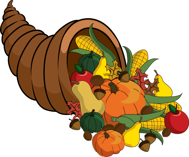 Free Vintage Cornucopia Clipart.