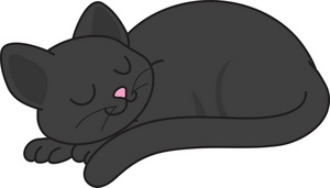 Cat nap clipart.