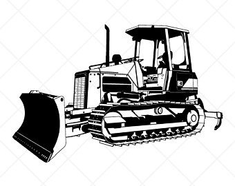 373 Bulldozer free clipart.