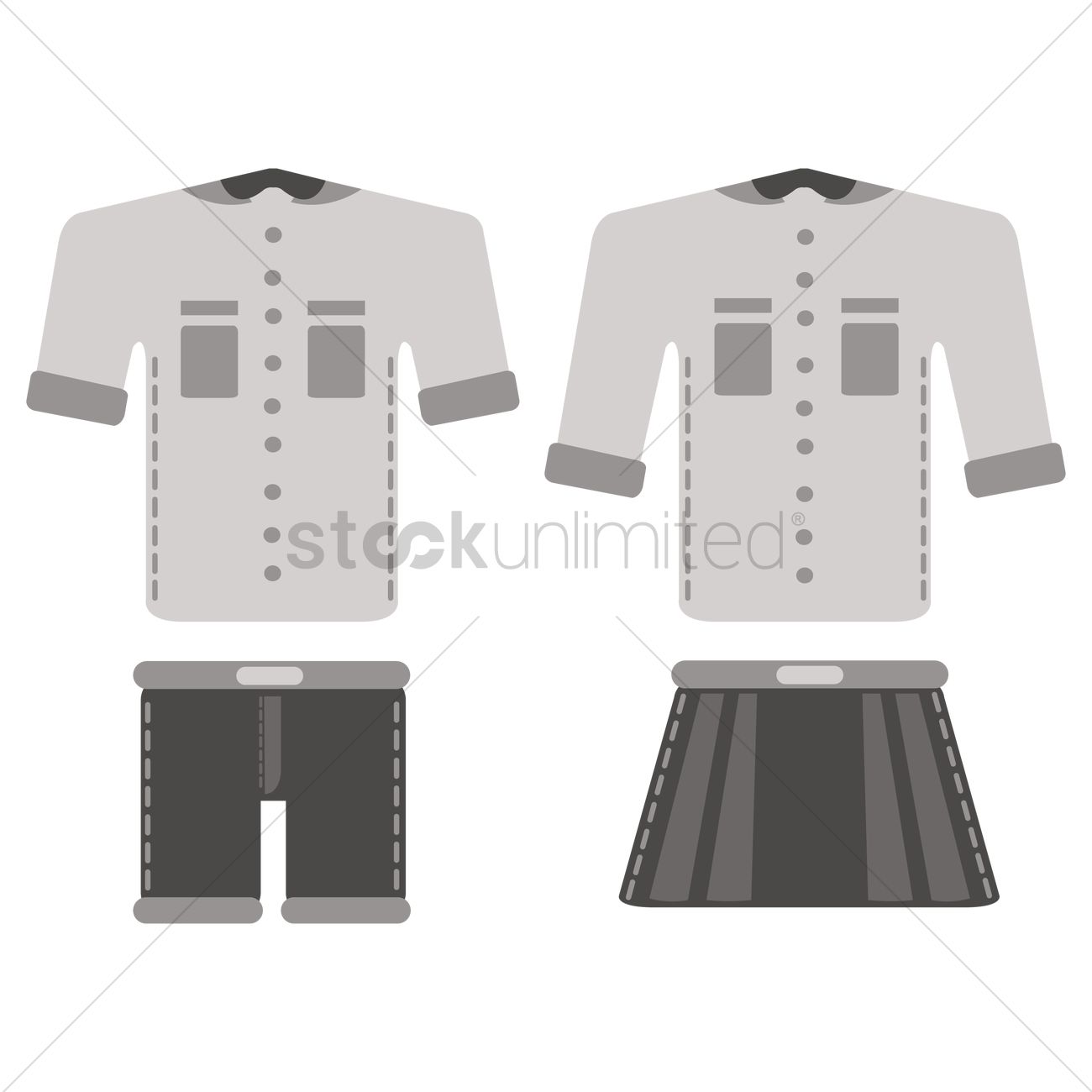 School Uniforms Clipart Black And White.