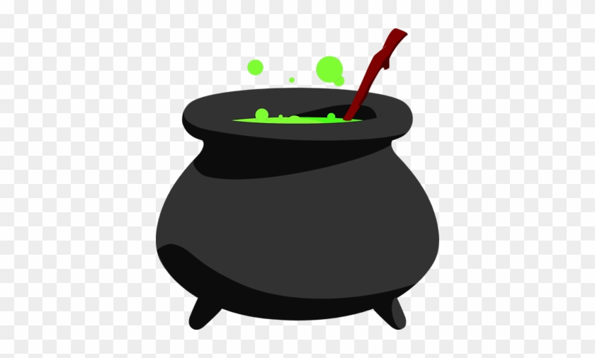 Cute Halloween Witch Pot Clipart.