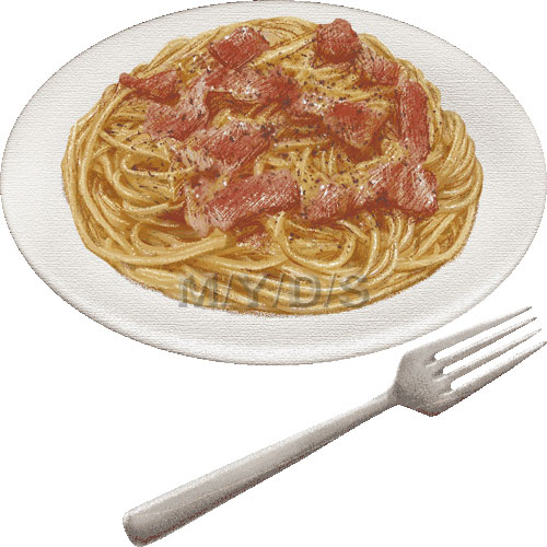 Spaghetti Alla Carbonara clipart / Free clip art.