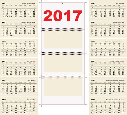 Template Grid Wall Calendar First Day Monday premium clipart.