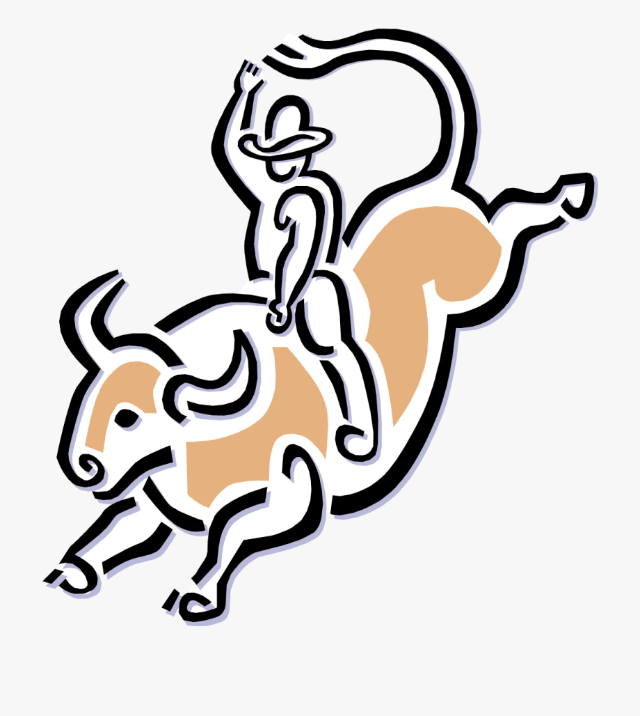 Calf Roping Cattle Bull Riding Clip Art.