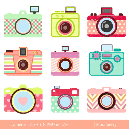 Digital Art For All You Robots — Cute Camera Clip Art “CAMERA CLIP.