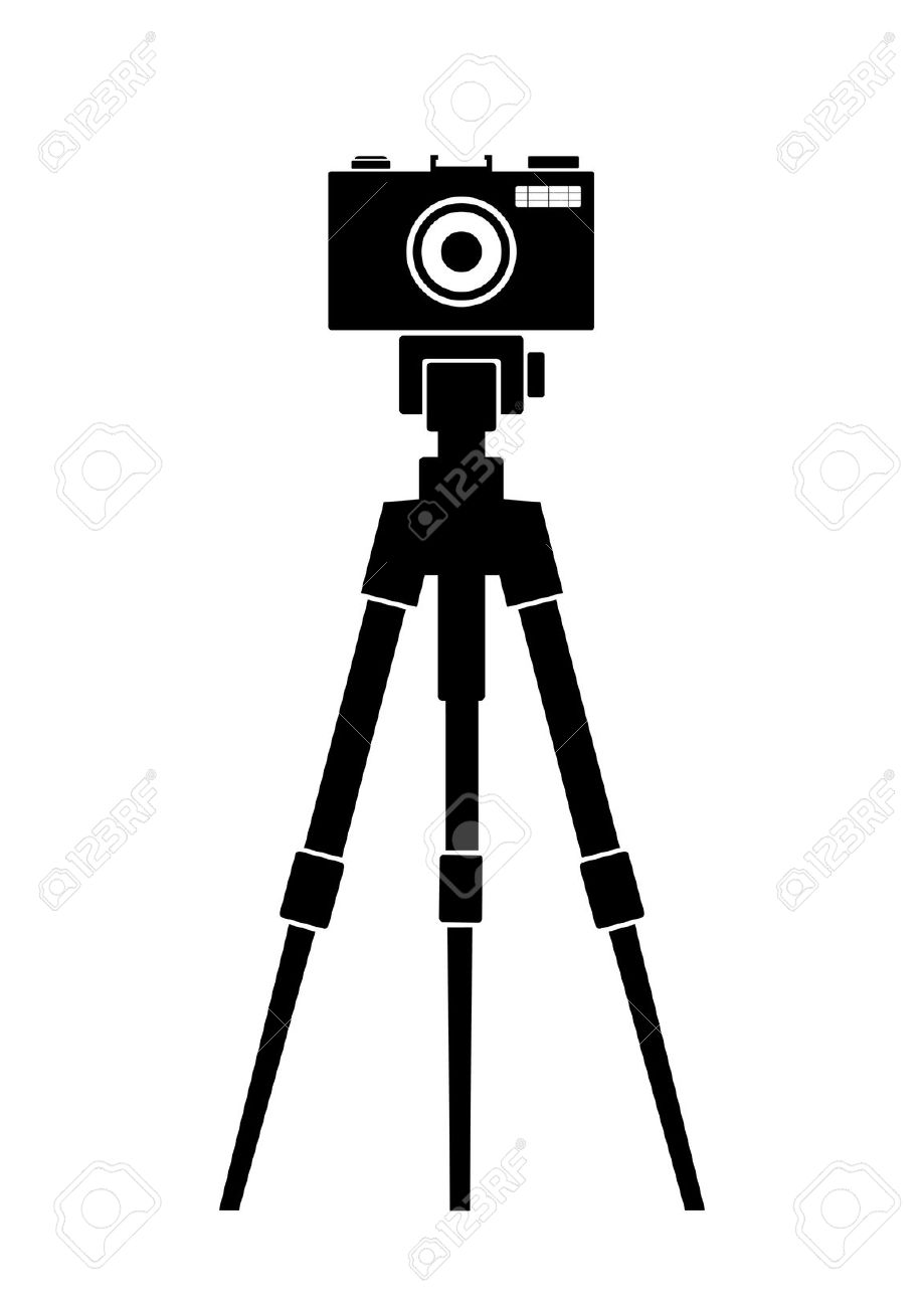 Camera tripod clipart.