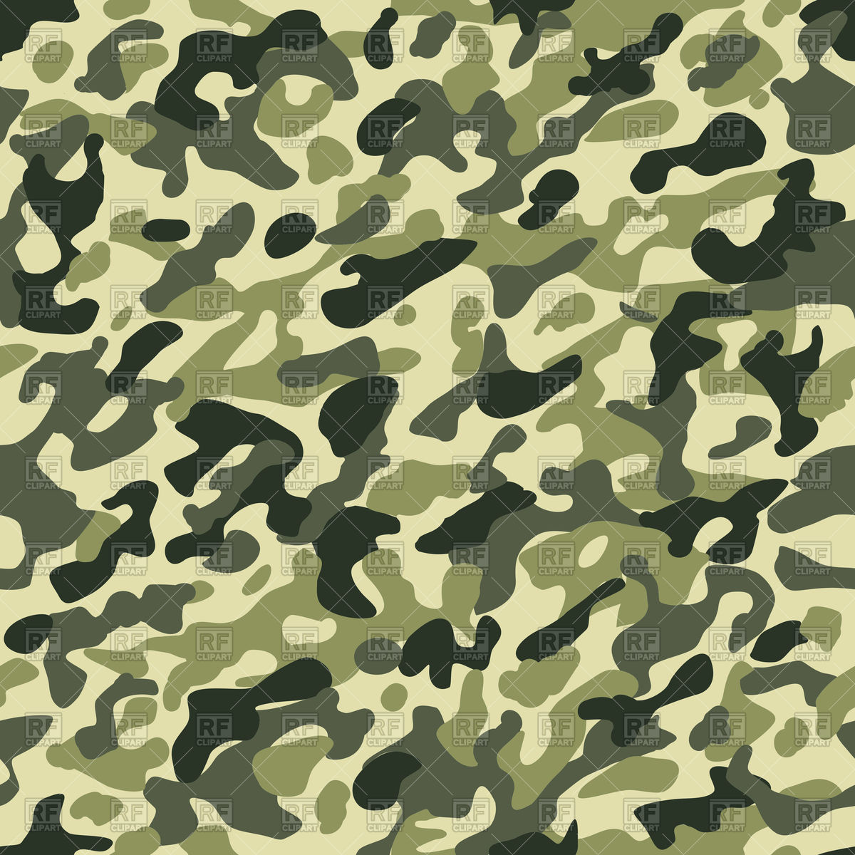 Camouflage seamless pattern in green khaki colors Stock Vector Image.