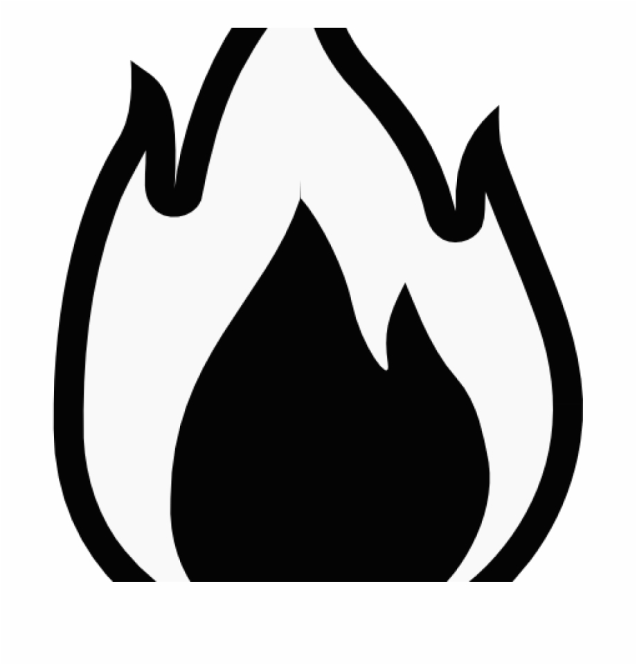 Flame Clipart Black And White Fire Flames Clipart Black.