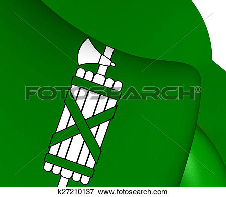 Stock Illustration of Flag of St. Gallen Canton, Switzerland.