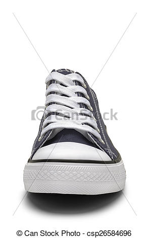 Stock Photographs of Blue Canvas Shoe.