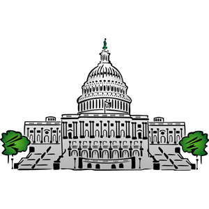 Capitol building dc clipart.