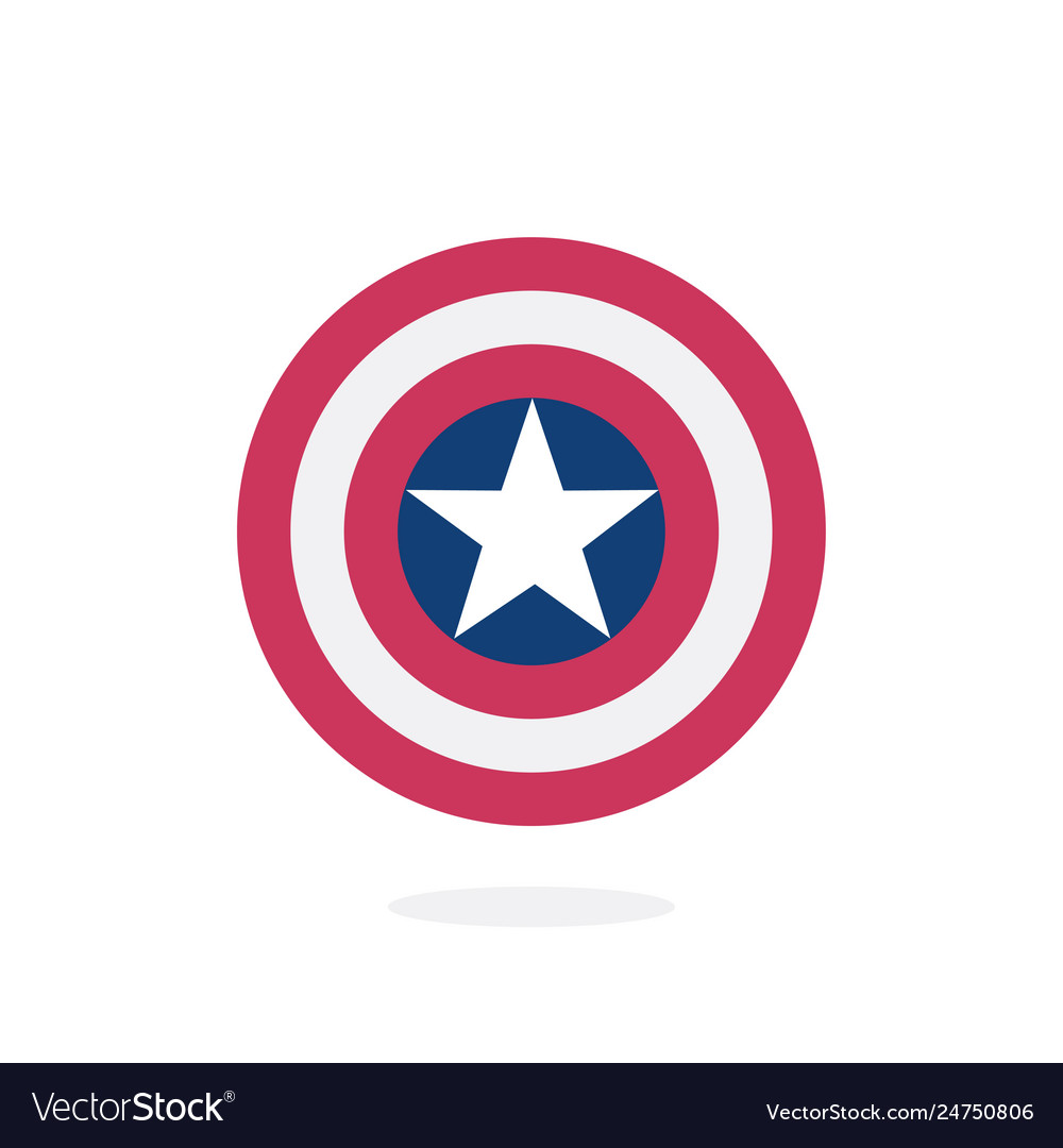 Shield with a star superhero shield vector image.