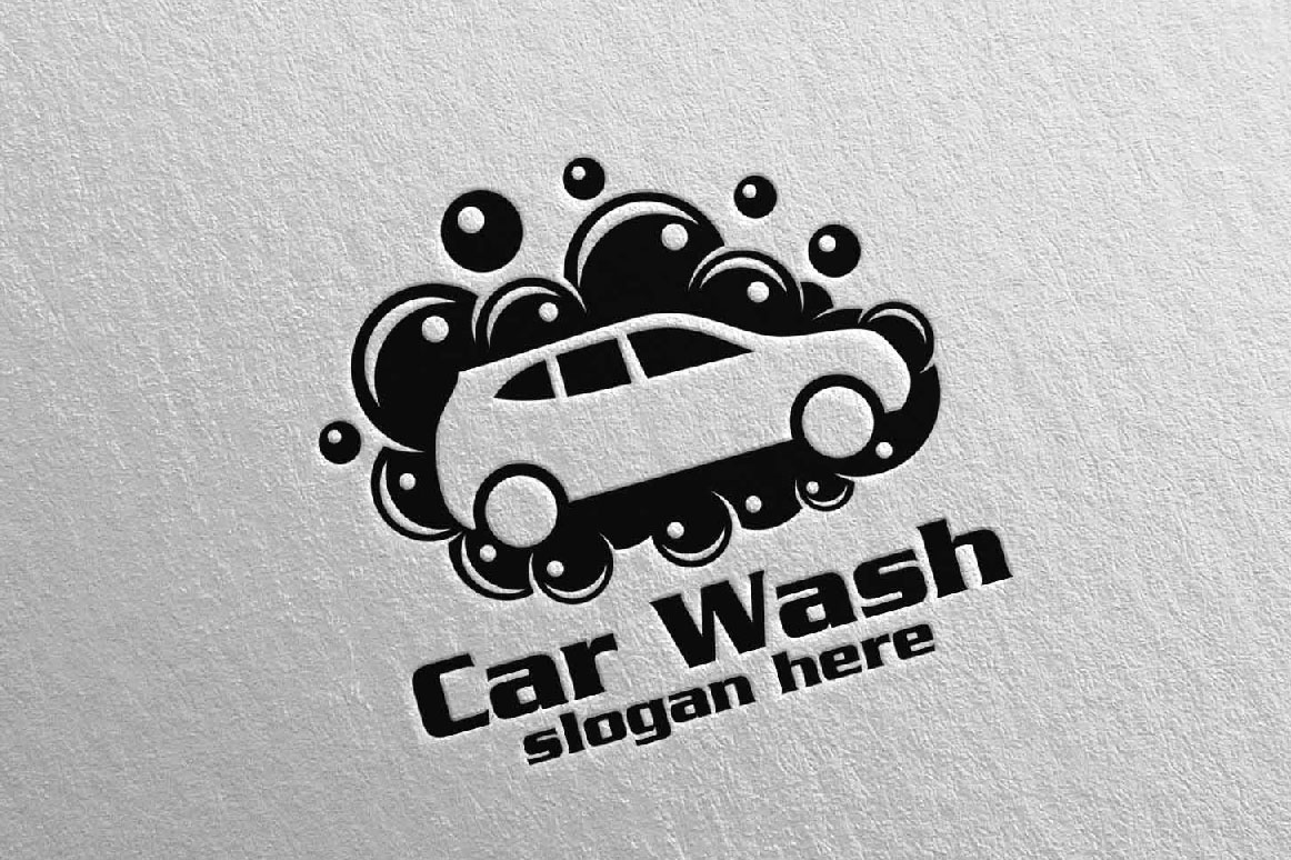 Car Wash Logo, Cleaning Car, Washing and Service Logo 10.