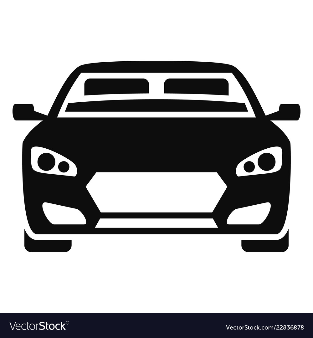 Front modern car icon simple style.