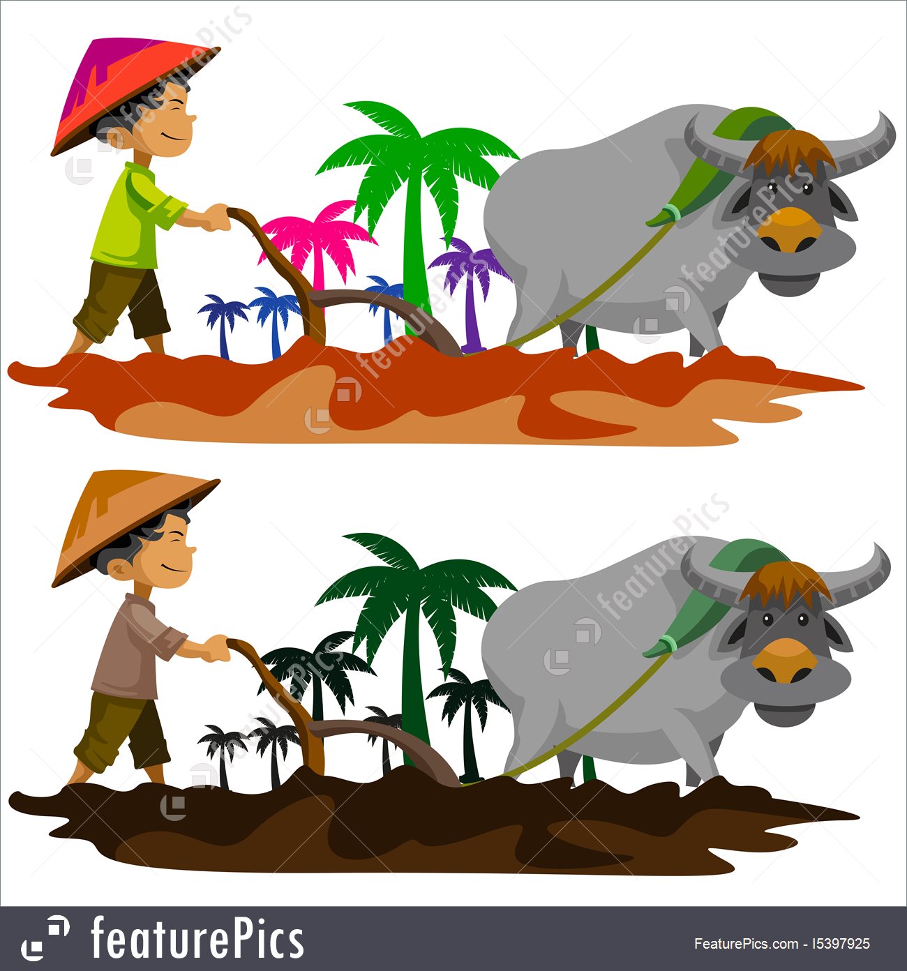 Filipino Farmer Clipart.