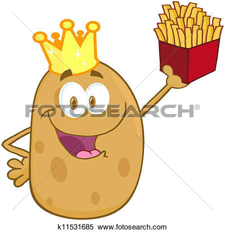 Clip Art of Cartoon french fries k15199006.