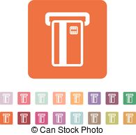 Vectors Illustration of Atm Icon atm card slot icon csp25986078.