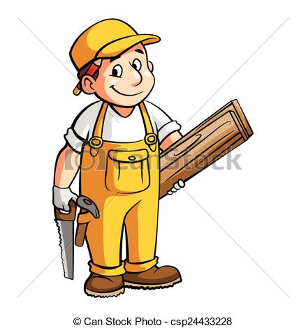 Cartoon carpenter clipart.