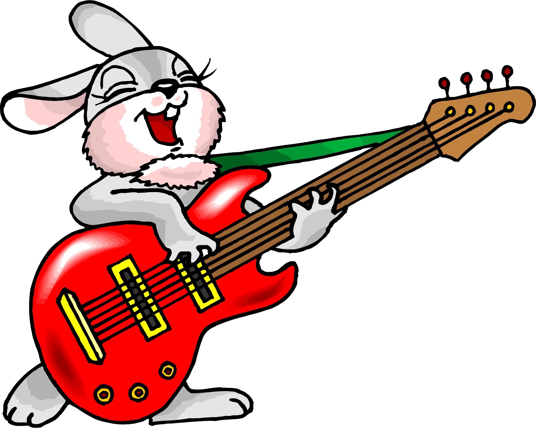 Cartoon Guitar Clipart#2112682.