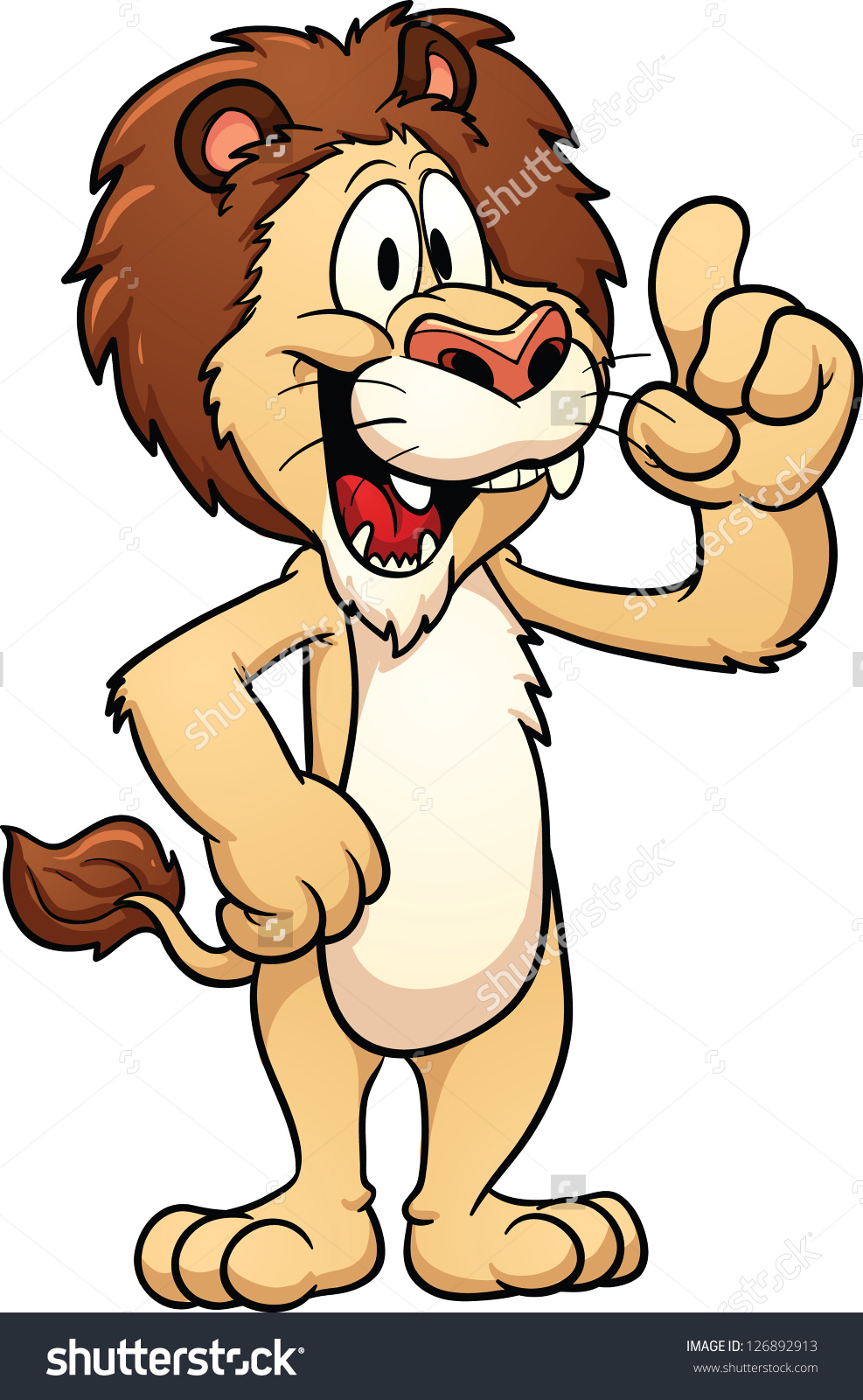 Cartoon Lion Vector Clip Art Illustration Stock Vector 126892913.