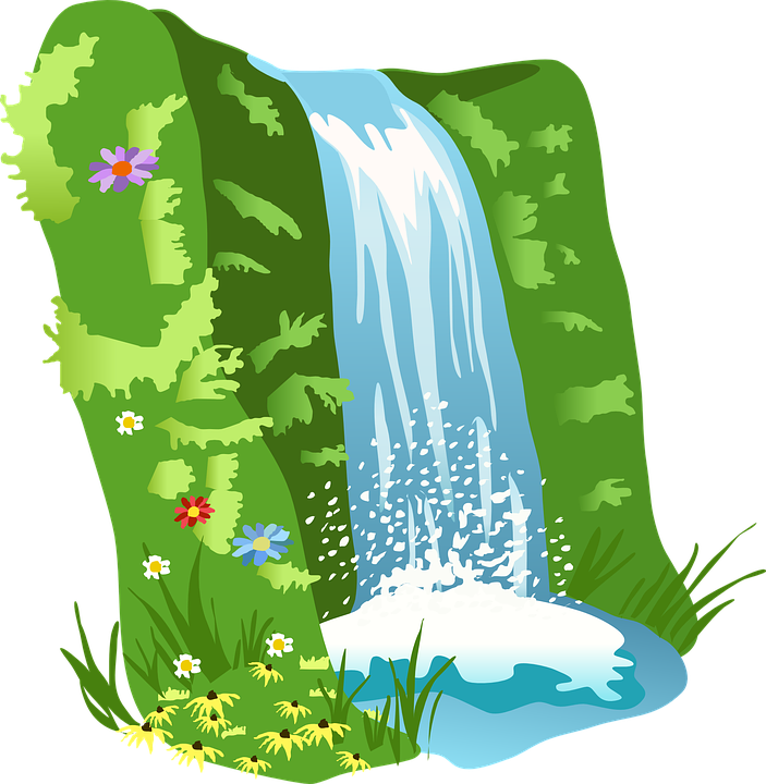 Free vector graphic: Waterfall, Water, Nature, Landscape.