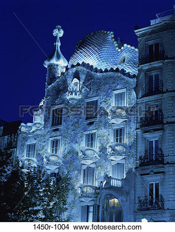 Stock Photo of Casa Batllo, Barcelona, Spain 1450r.