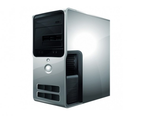 Download Free png Realistic Grey Computer Case Vista Icon PNG.