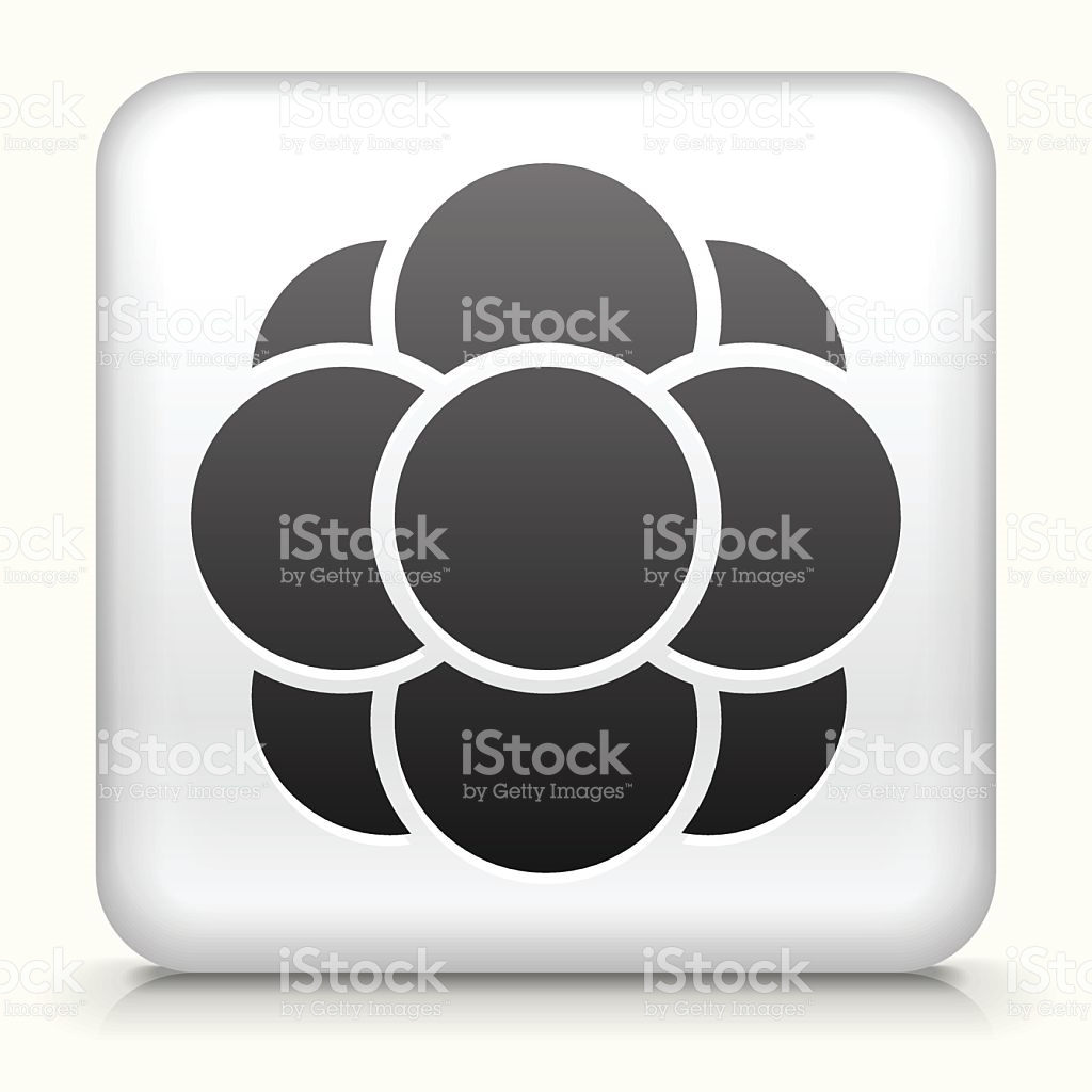 Square Button With Cell Growth stock vector art 531756887.