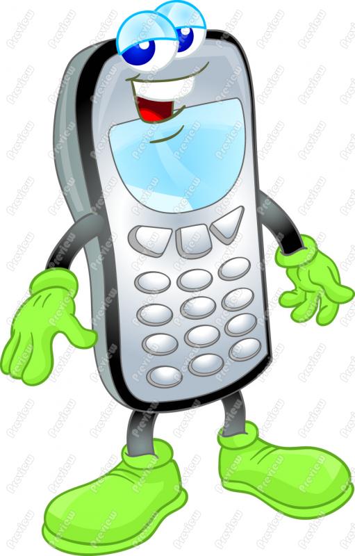 Person Using Cell Phone Clipart.