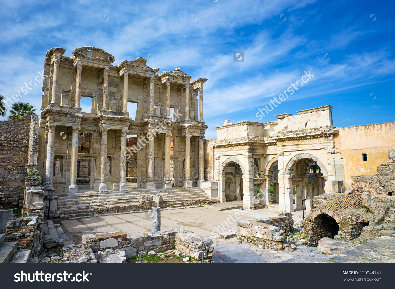 Library Celsus Ephesus Ancient City Unesco Stock Photo 129944741.