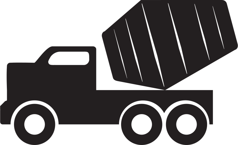 Free Clipart: Concrete mixer truck.