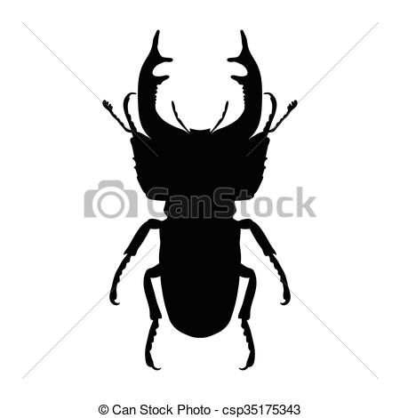 EPS Vector of Insect silhouette. stag.