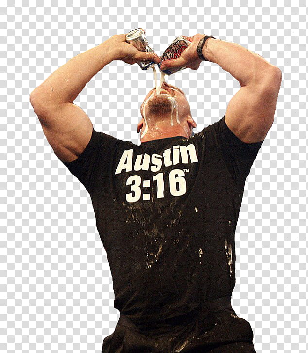 Steve Austin Beer Chug transparent background PNG clipart.