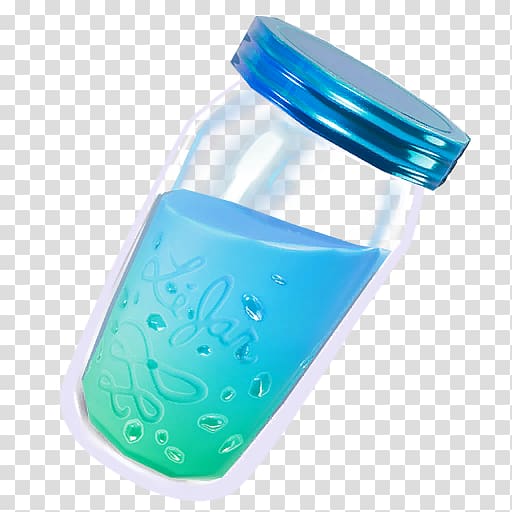 Clear glass mason jar illustration, Fortnite Battle Royale.