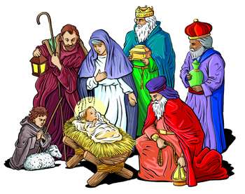 Religious Christmas Day Clipart.