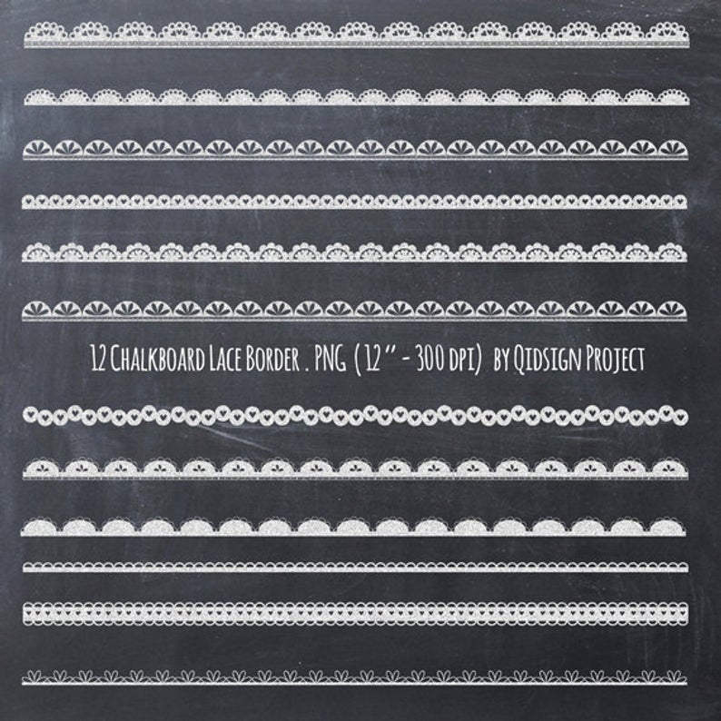 Chalkboard lace border clipart chalkboard border for scrapbooking wedding  invitation commercial use instant download.