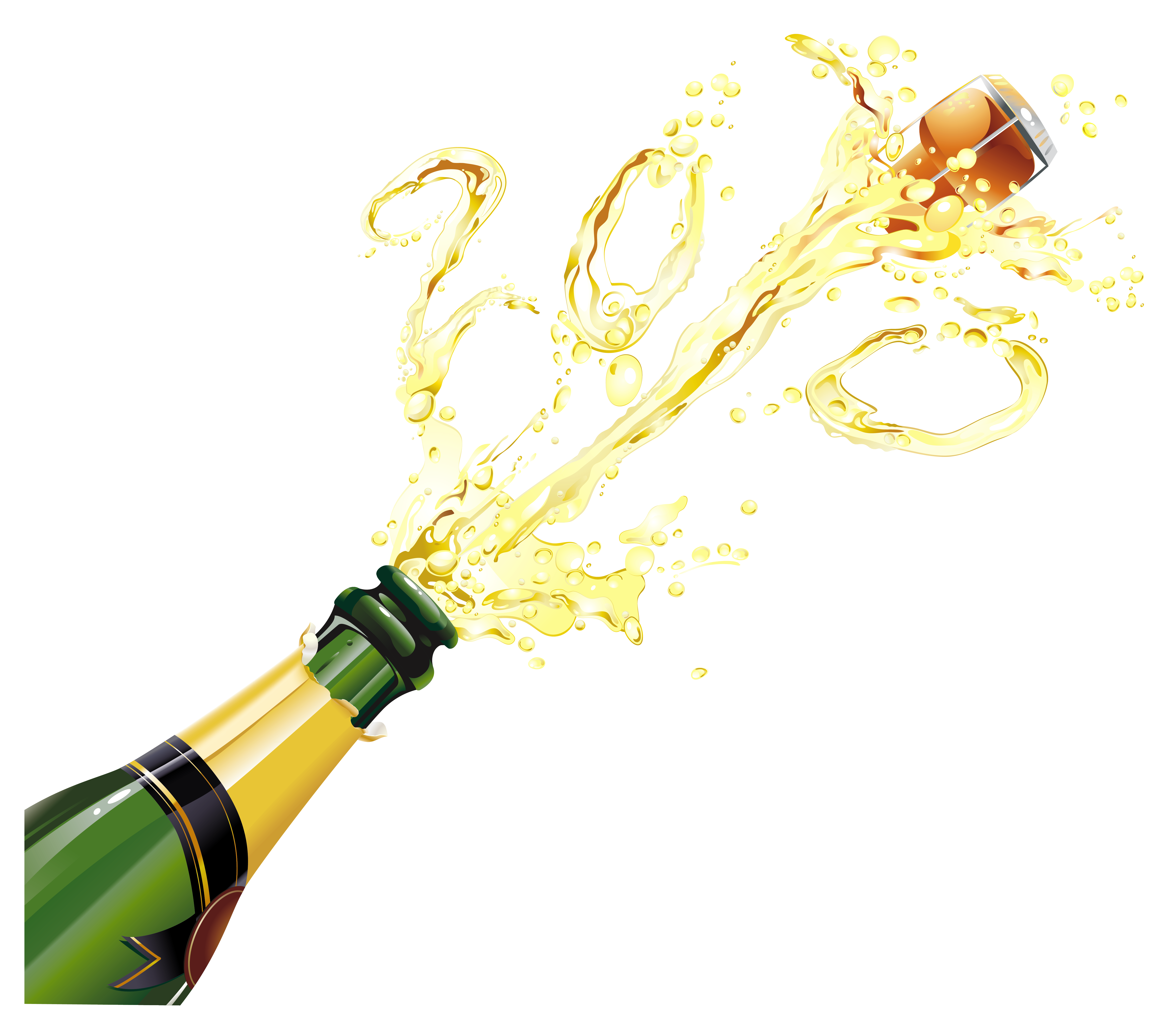 New Year Champagne PNG Clipart.