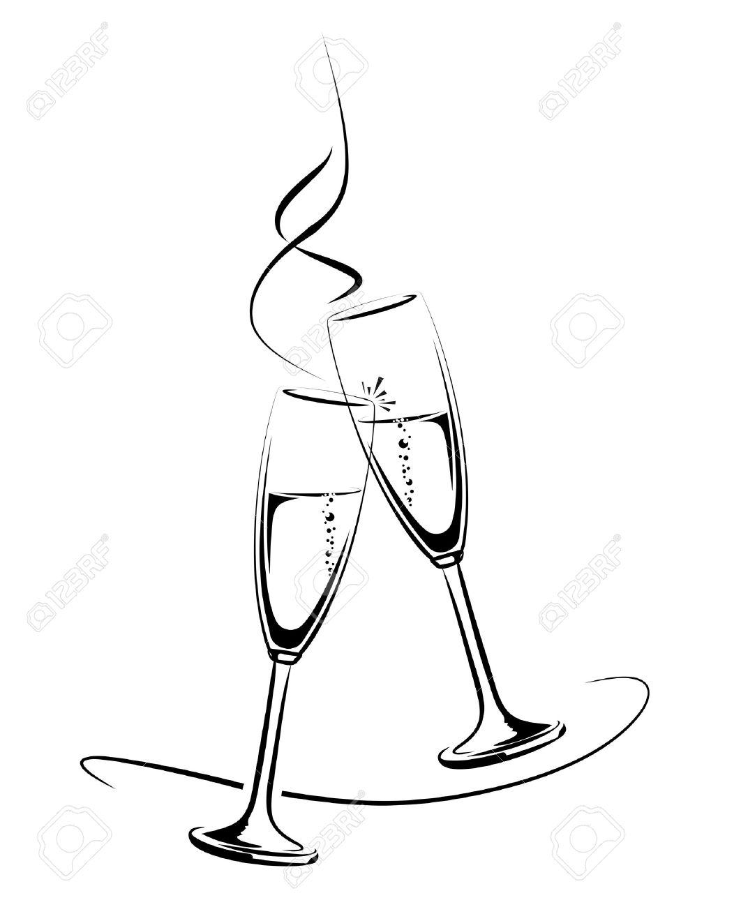 Champagne Glass Drawing_ at GetDrawings.com.