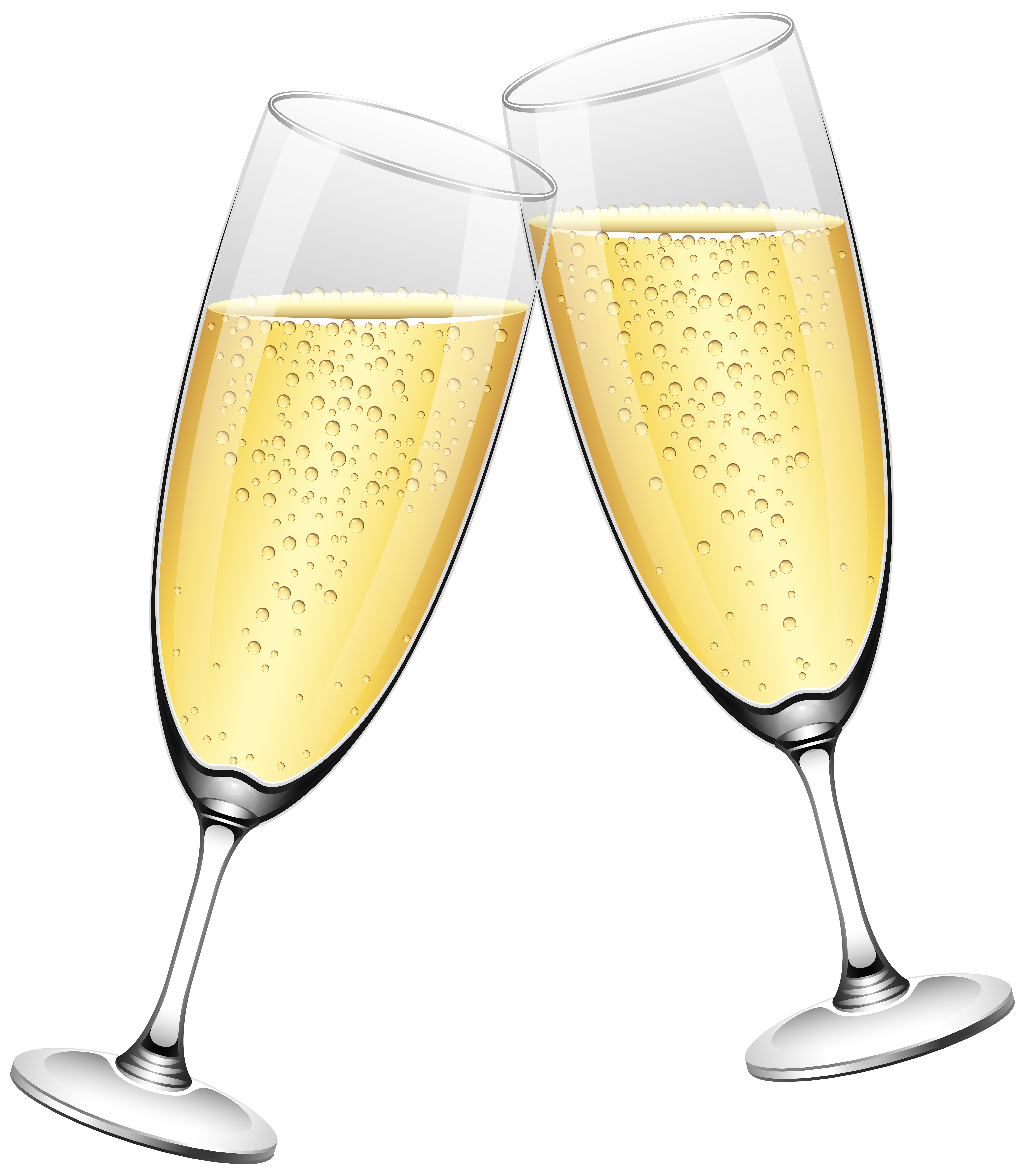 Wedding Champagne Glasses PNG Clip Art.