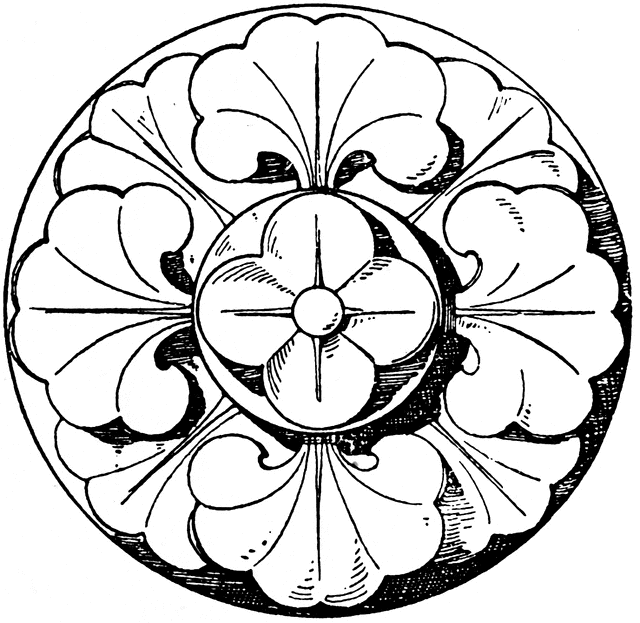 Romanesque Boss Rosette.