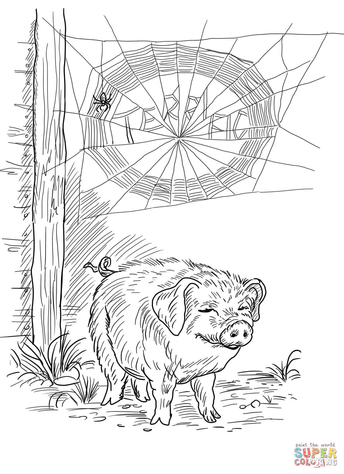 Free Charlottes Web Coloring Pages, Download Free Clip Art.