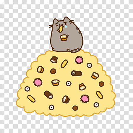 Pusheen, pusheen cat chat sticker transparent background PNG.