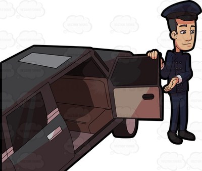 chauffeur Cartoon Clipart.