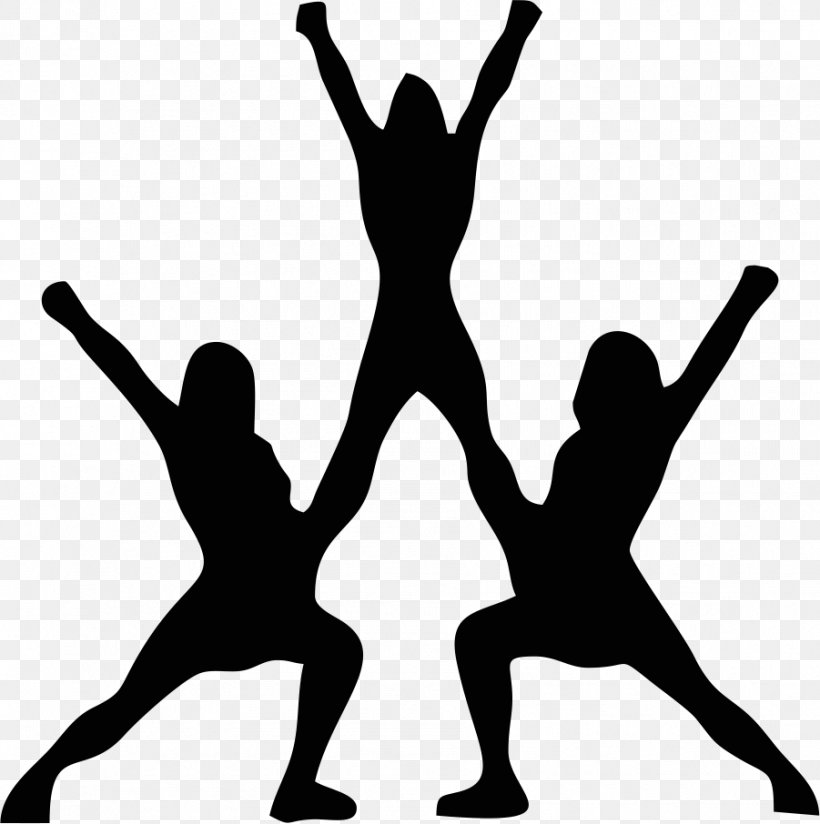 Cheerleading Silhouette Stunt Clip Art, PNG, 901x906px.