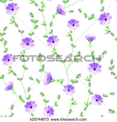 Clipart of Chicory pattern. k20744673.