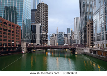 Chicago River Stock Images, Royalty.