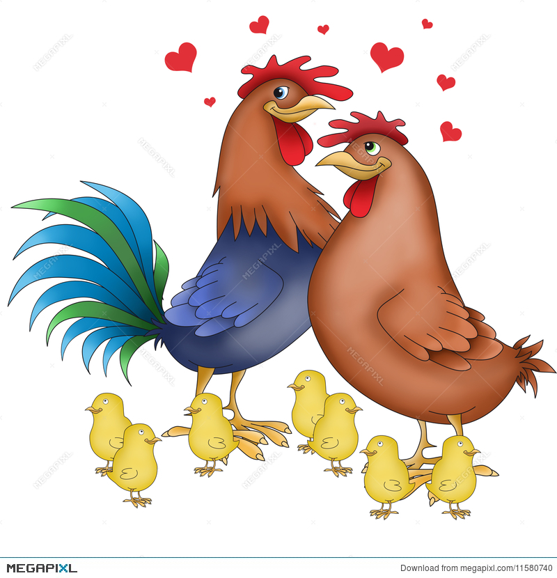 Chicken Family Clipart.