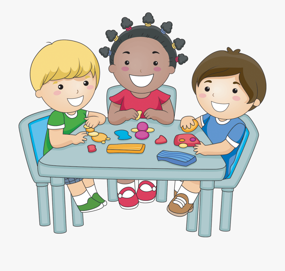 Children Eating Breakfast Clipart.