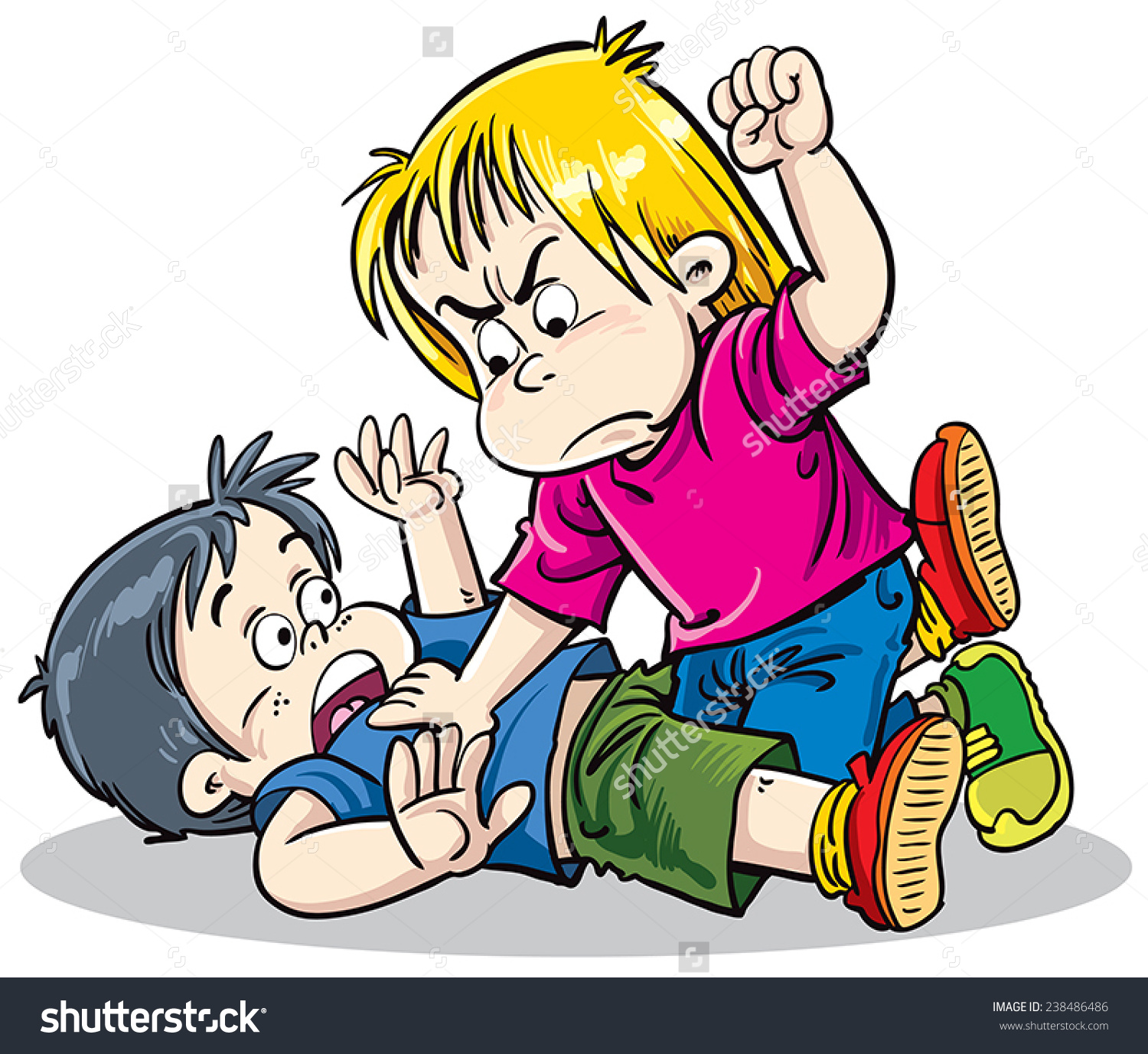 Kids Fight Clipart.